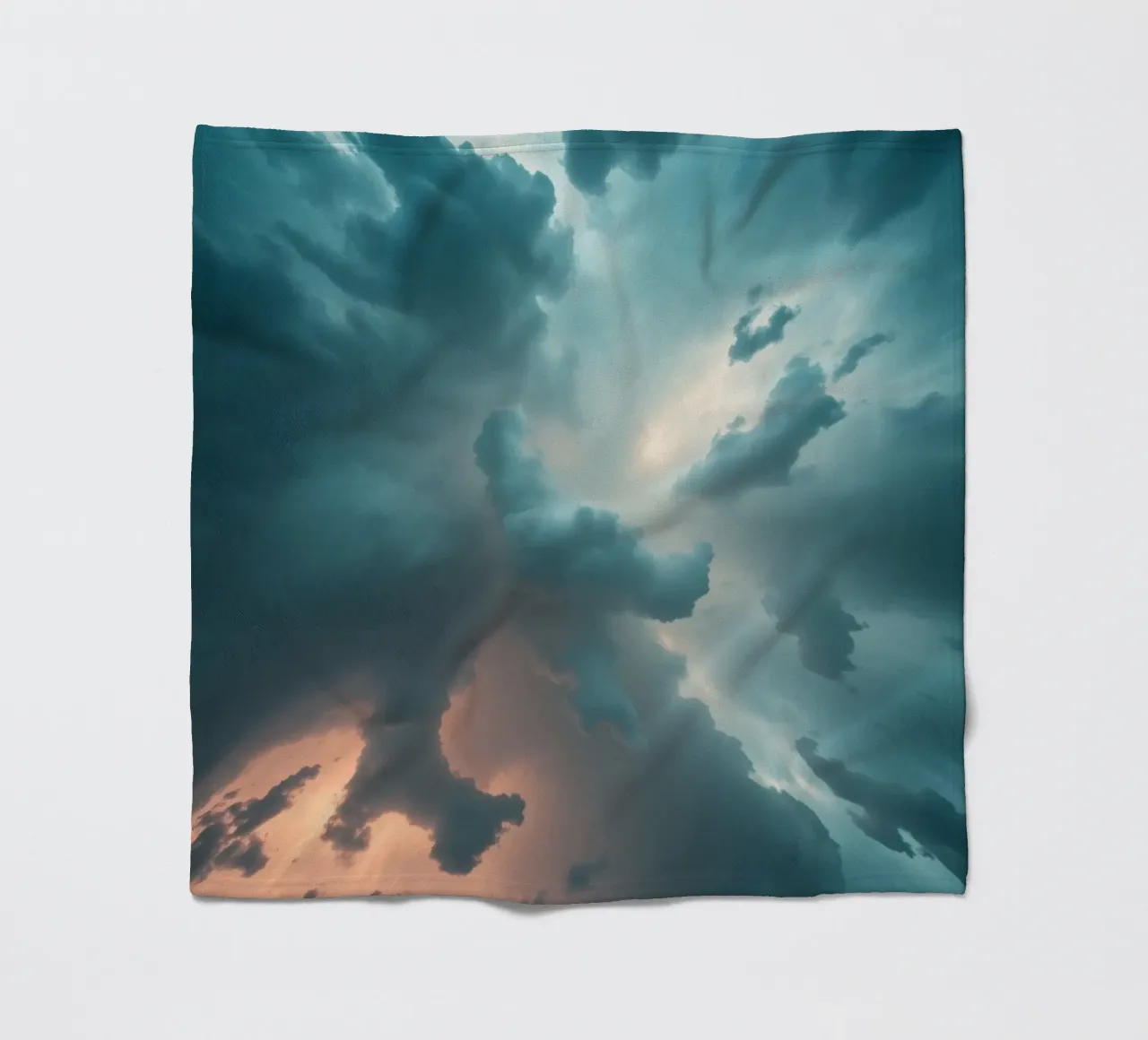 Dramatic cloudy sky formation creating a stunning abstract fleece blanket by DesignDoodle