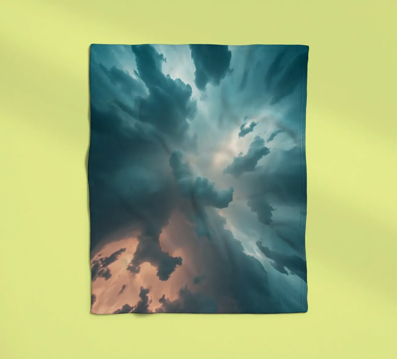 Dramatic cloudy sky formation creating a stunning abstract fleece blanket by DesignDoodle
