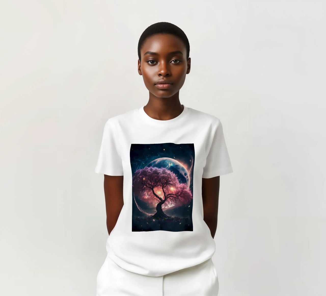 Cosmic Sakura Tree t-shirt da Ginnery