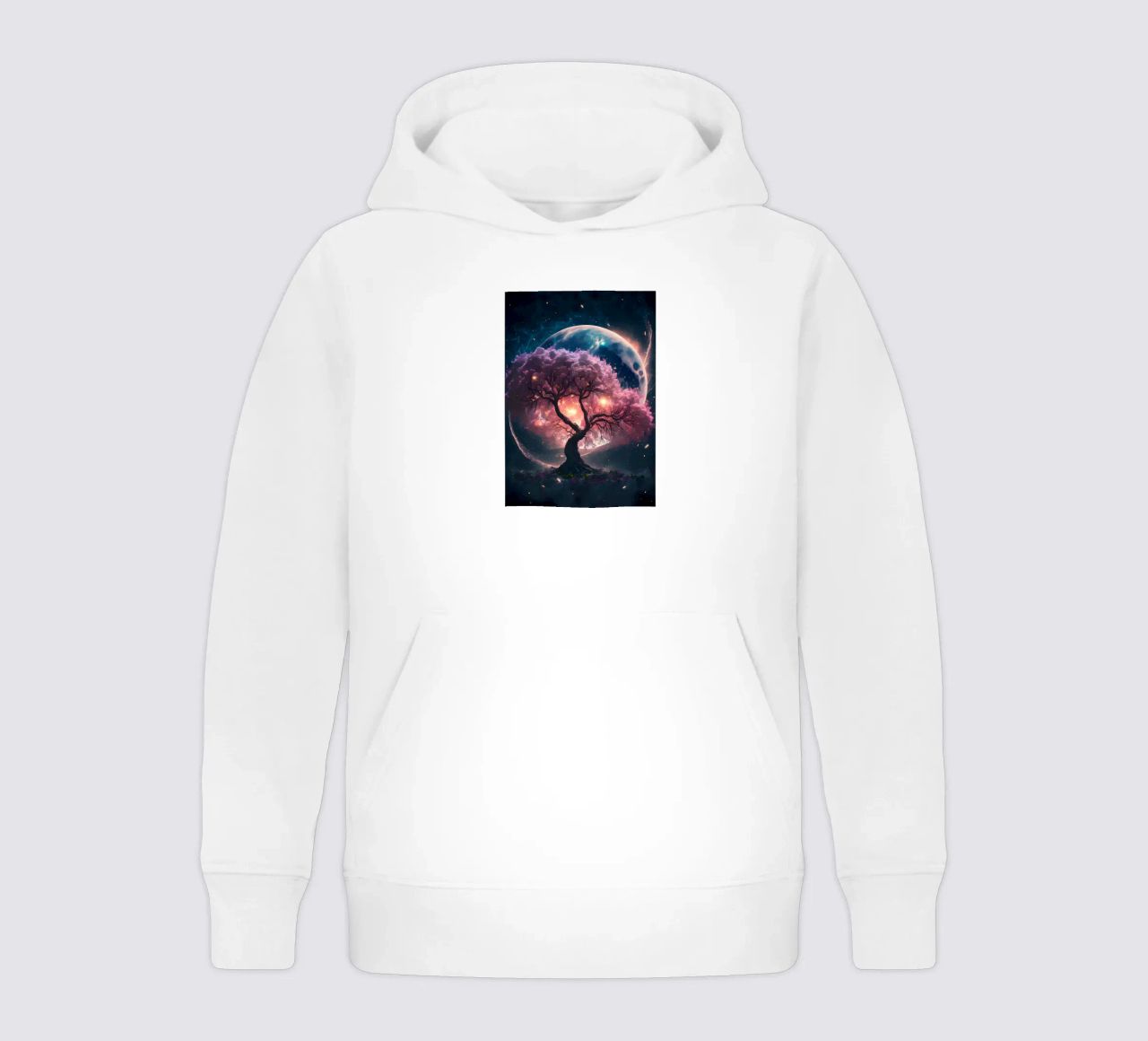 Cosmic Sakura Tree felpa bambino con cappuccio da Ginnery