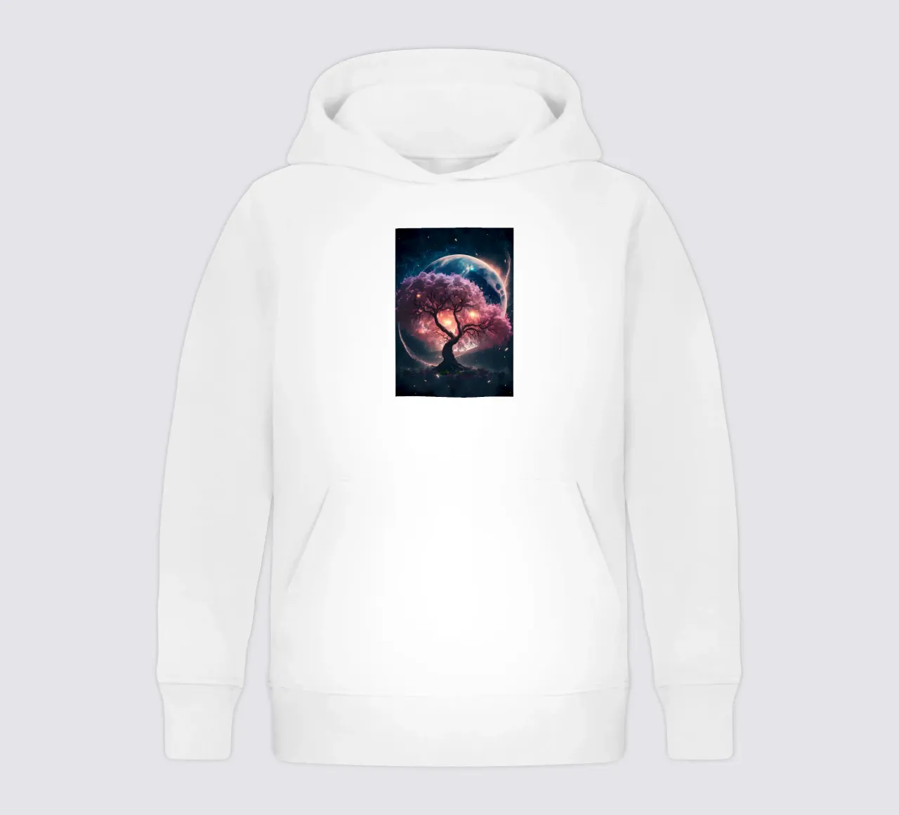 Cosmic Sakura Tree felpa bambino con cappuccio da Ginnery
