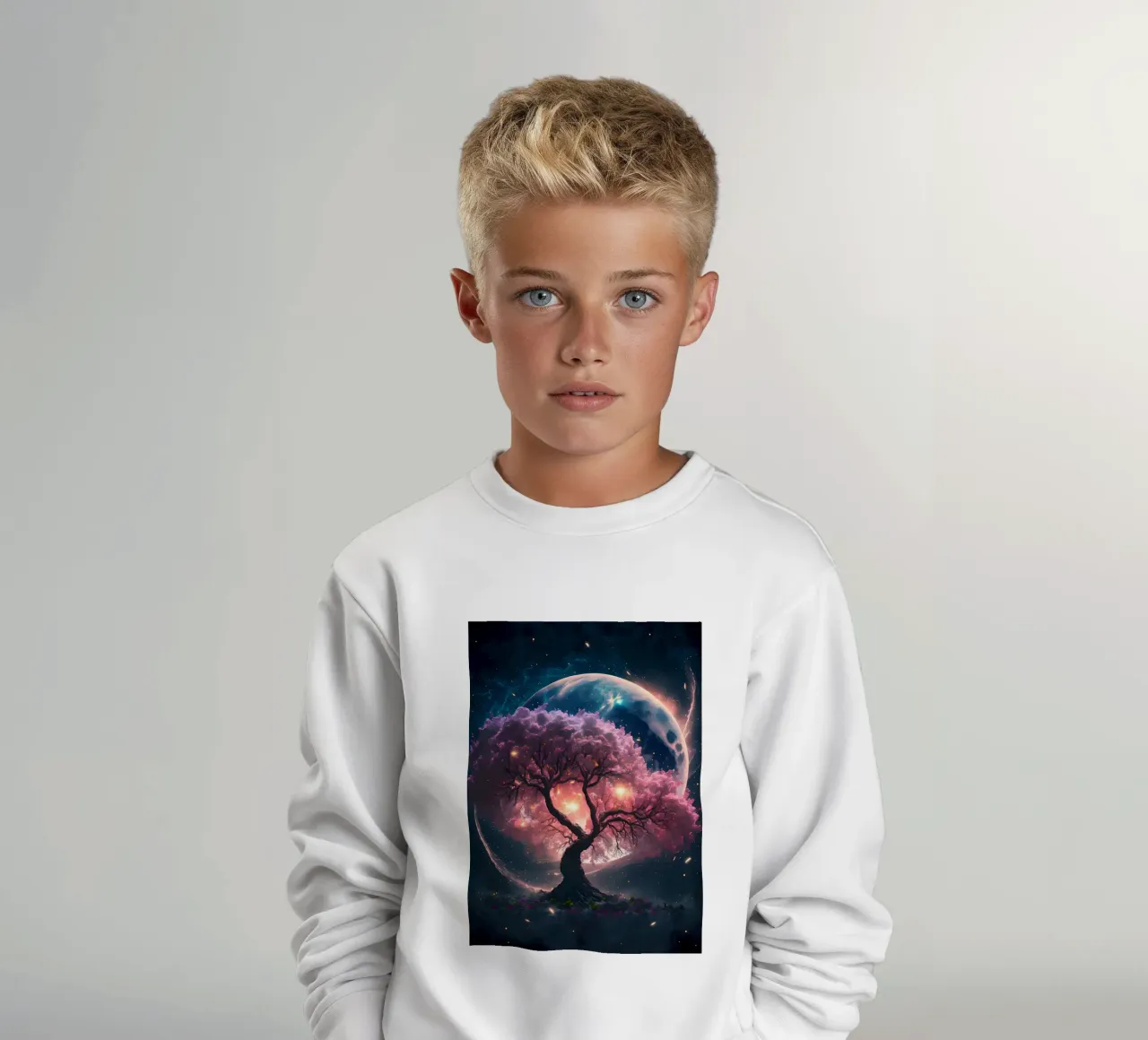 Árbol cósmico Sakura sudadera para niño de Ginnery