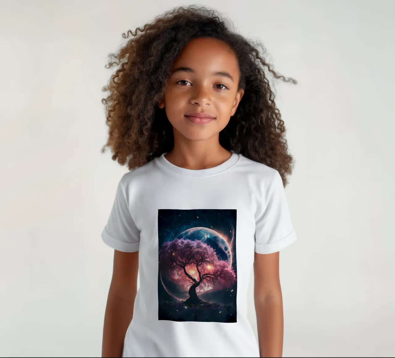 Cosmic Sakura Tree t-shirt bambini da Ginnery