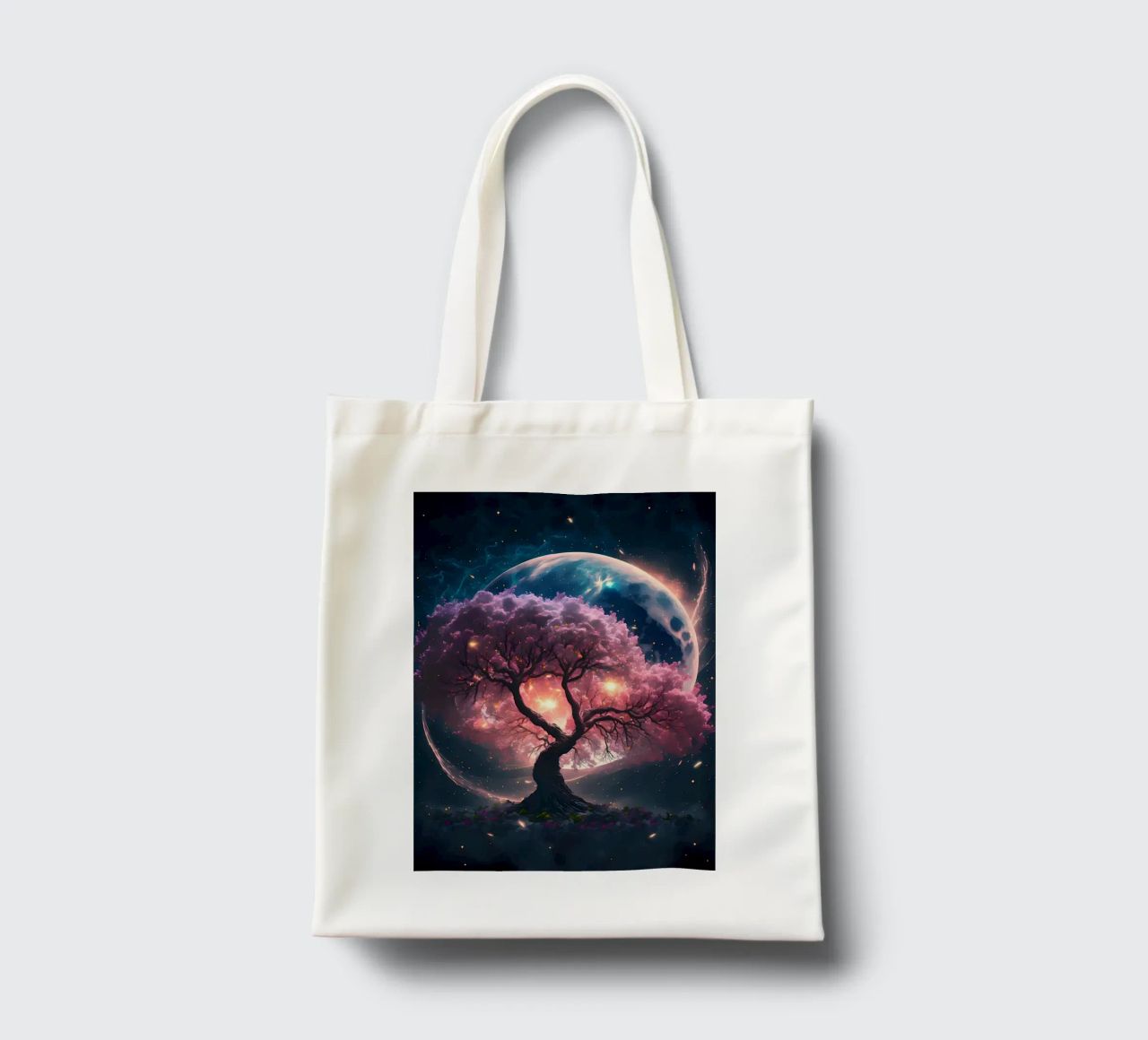 Cosmic Sakura Tree borsa in juta da Ginnery