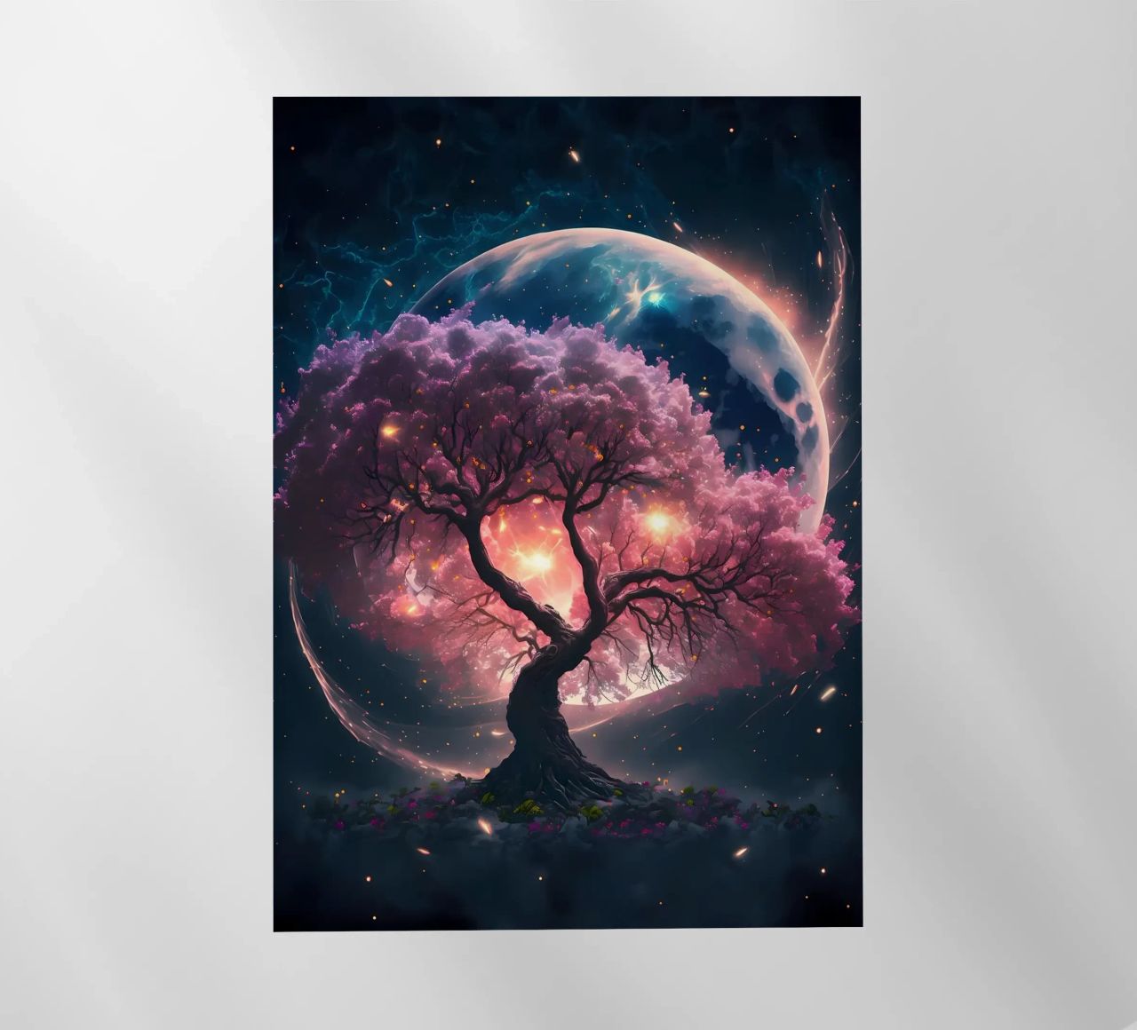 Cosmic Sakura Tree pellicola backlit da Ginnery