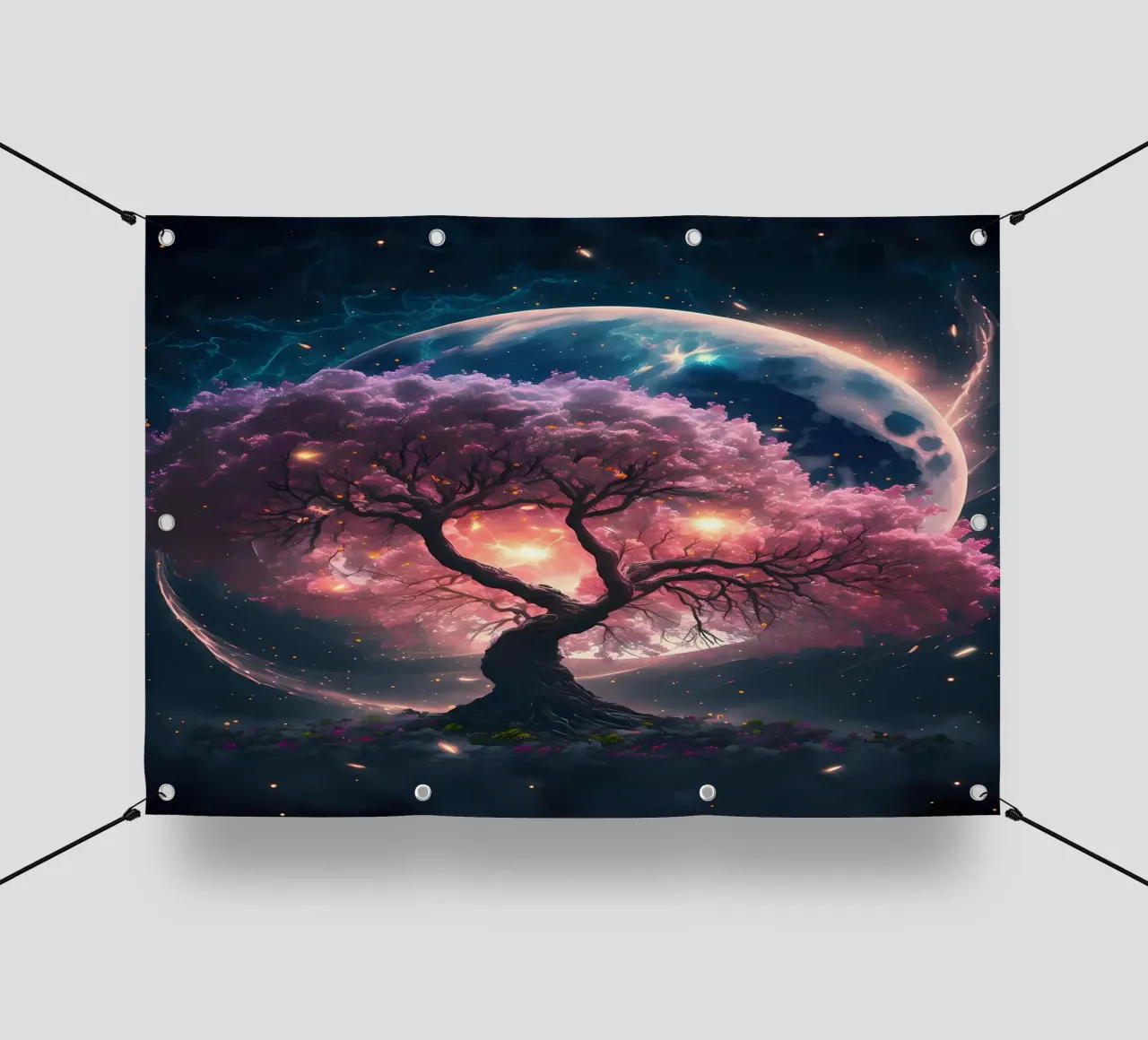Cosmic Sakura Tree telo in pvc da Ginnery