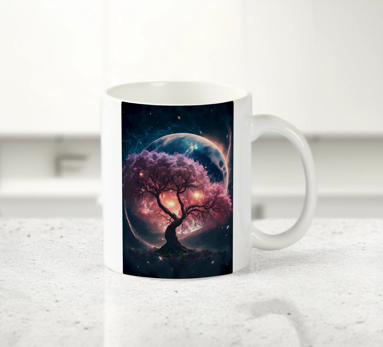 Cosmic Sakura Tree tazza in ceramica da Ginnery