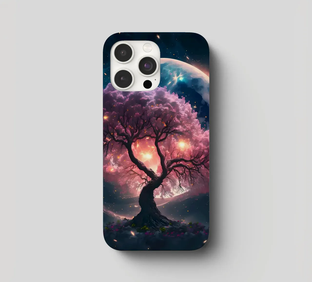 Cosmic Sakura Tree cover iphone da Ginnery