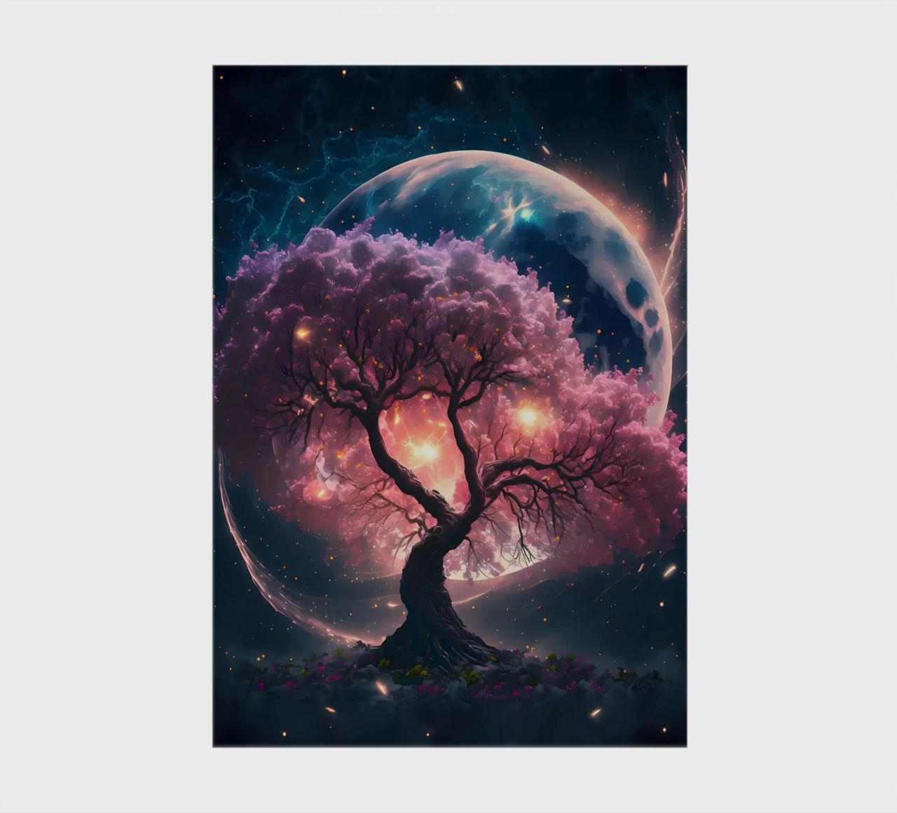 Cosmic Sakura Tree notebook by Ginnery