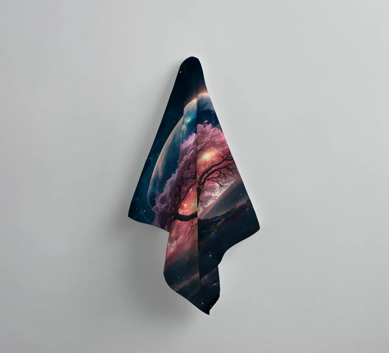 Cosmic Sakura Tree asciugamano da bagno da Ginnery