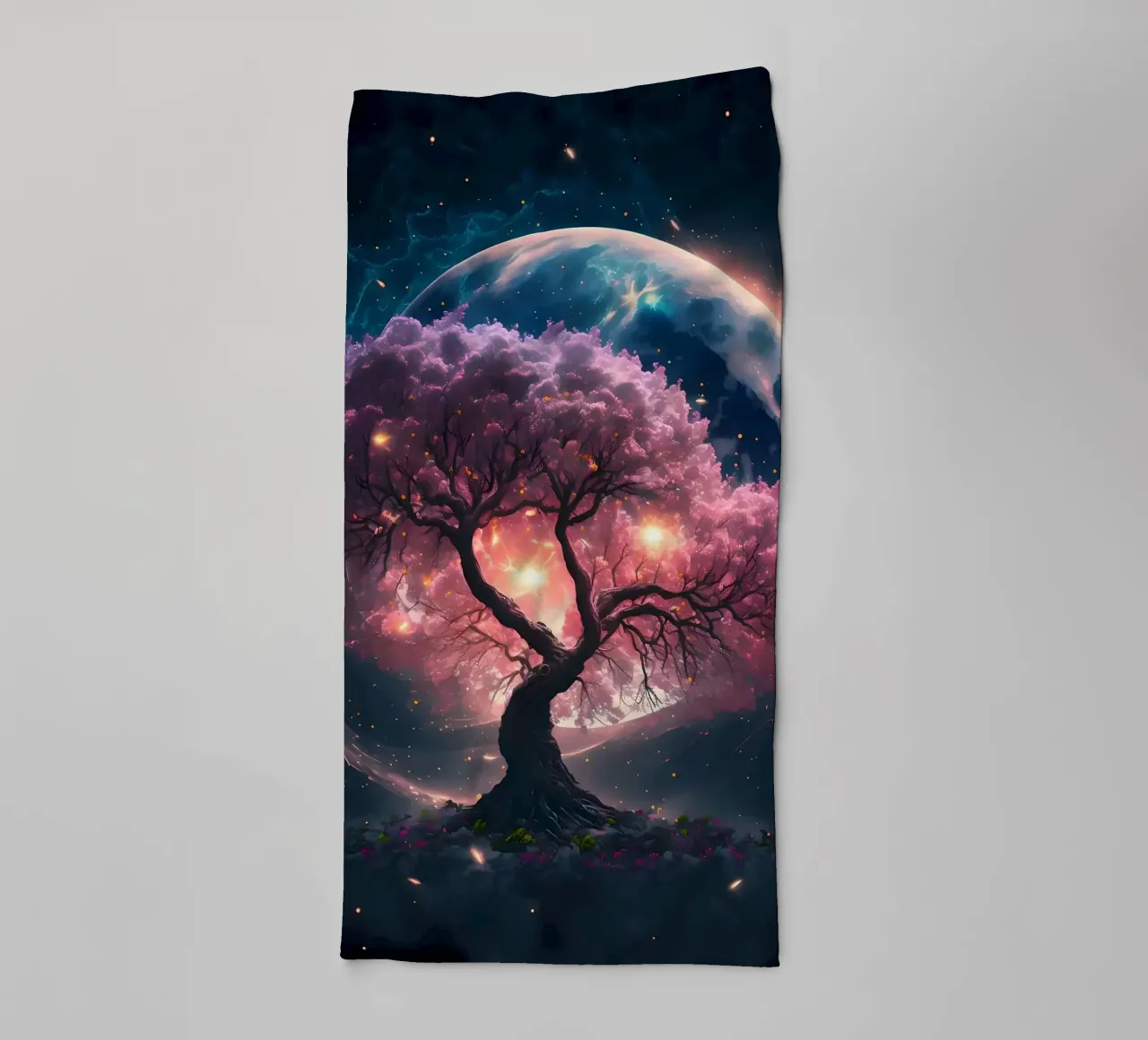 Cosmic Sakura Tree asciugamano da bagno da Ginnery