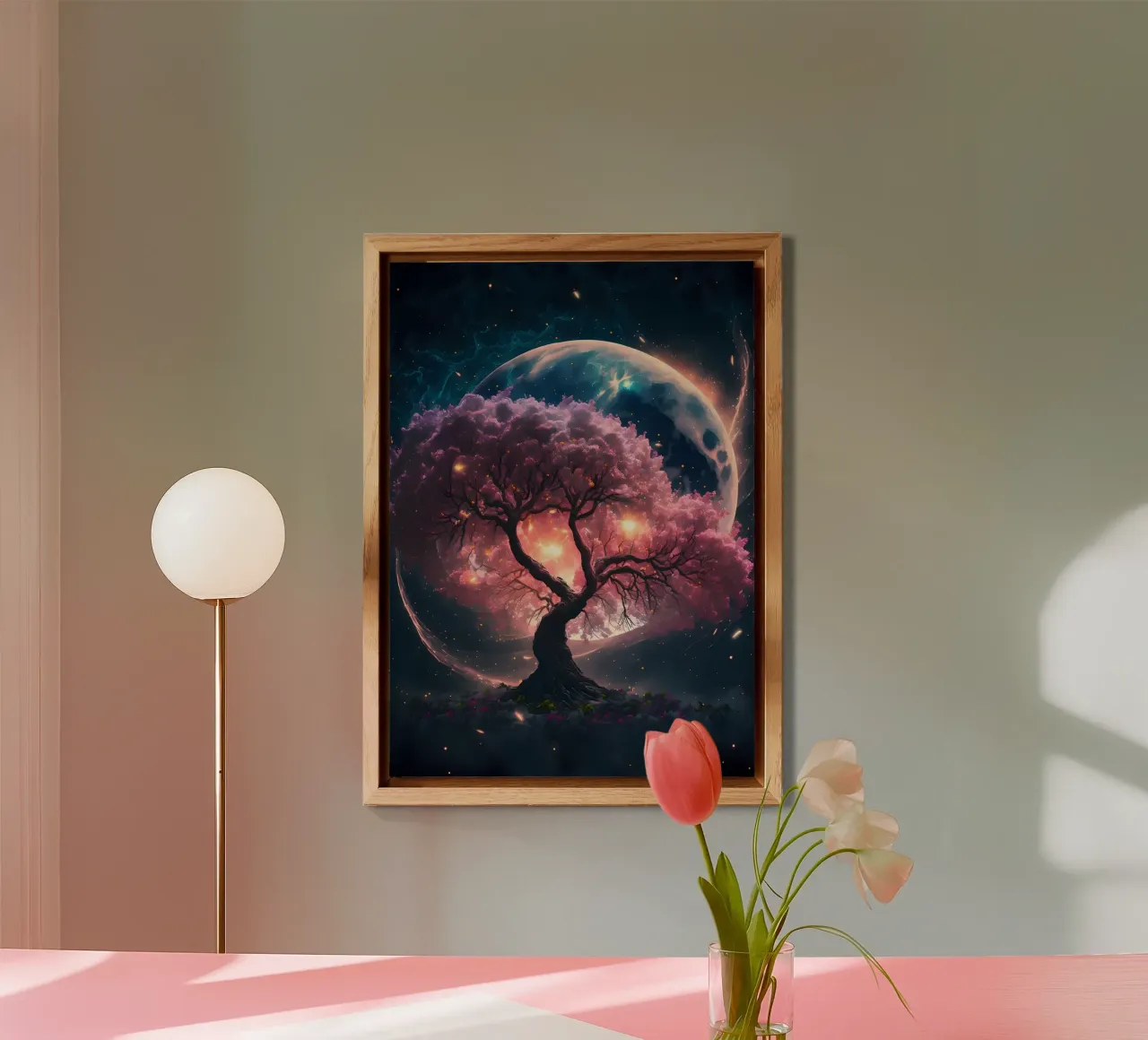 Cosmic Sakura Tree alluminio dibond da Ginnery