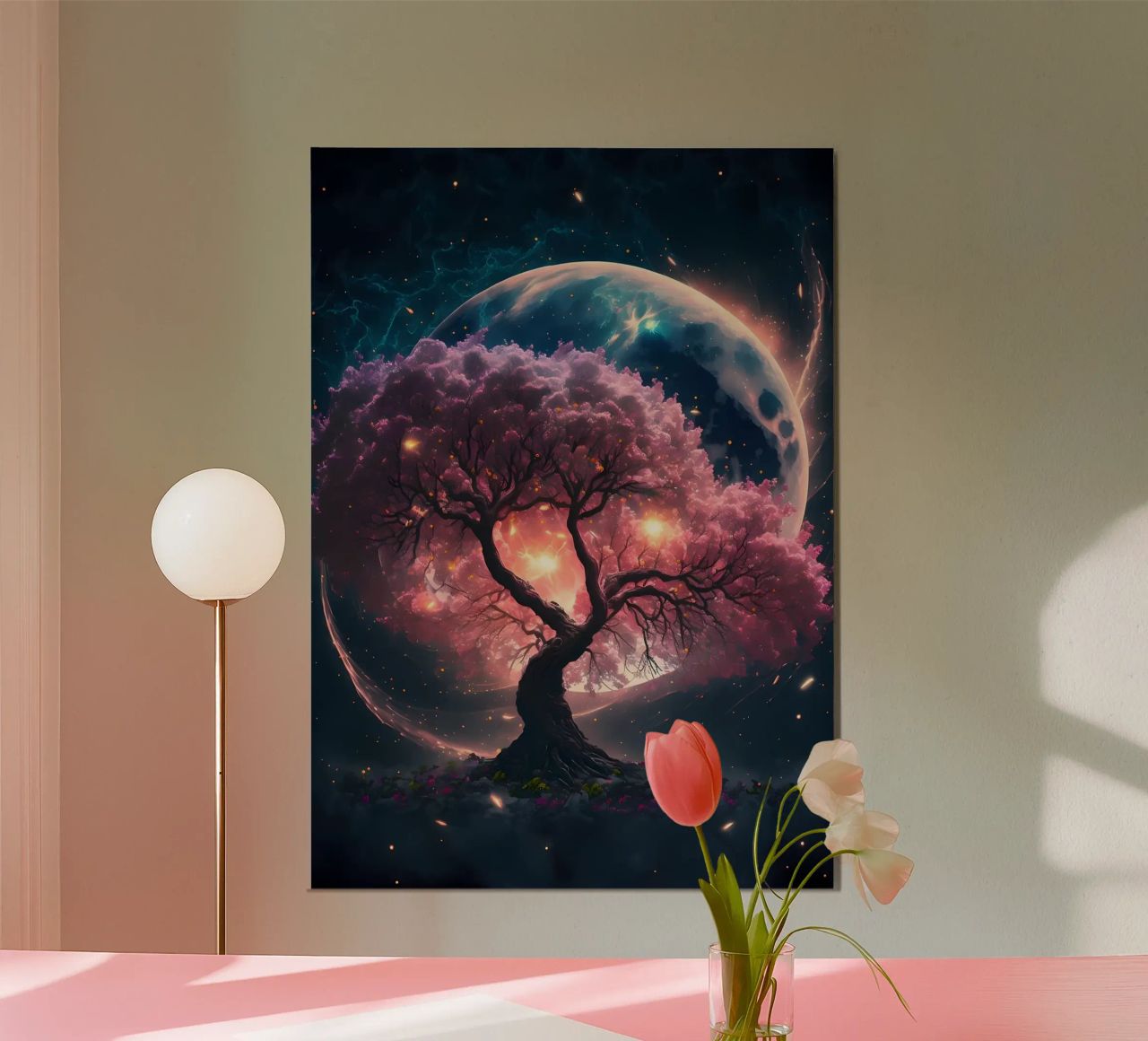 Cosmic Sakura Tree alluminio dibond da Ginnery