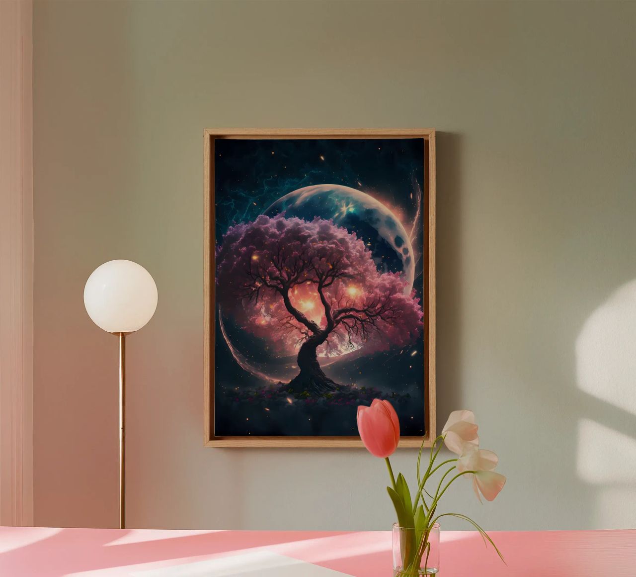 Cosmic Sakura Tree tela da Ginnery