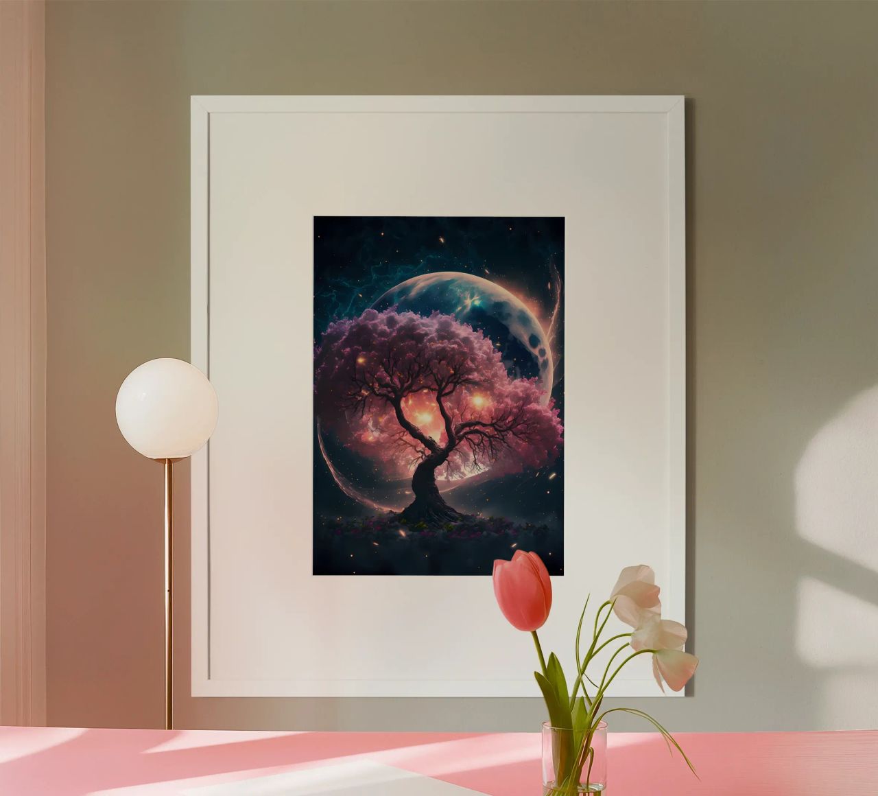 Cosmic Sakura Tree poster da Ginnery