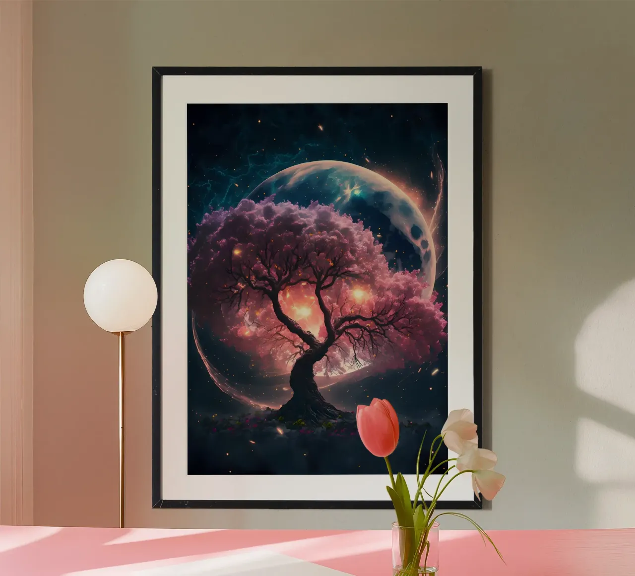 Cosmic Sakura Tree carta hahnemühle da Ginnery