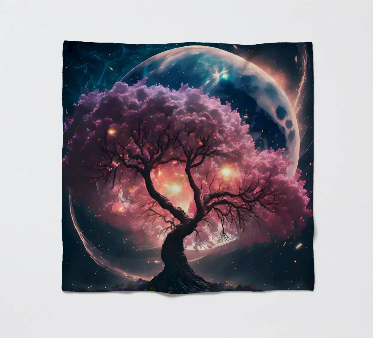 Cosmic Sakura Tree coperta in pile da Ginnery