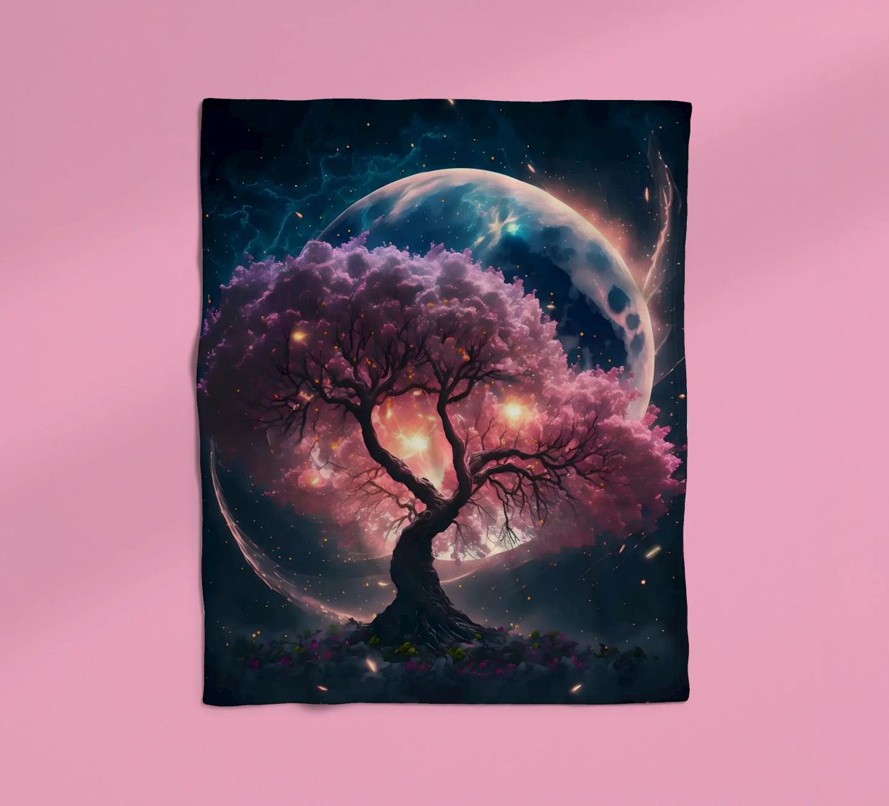 Cosmic Sakura Tree coperta in pile da Ginnery