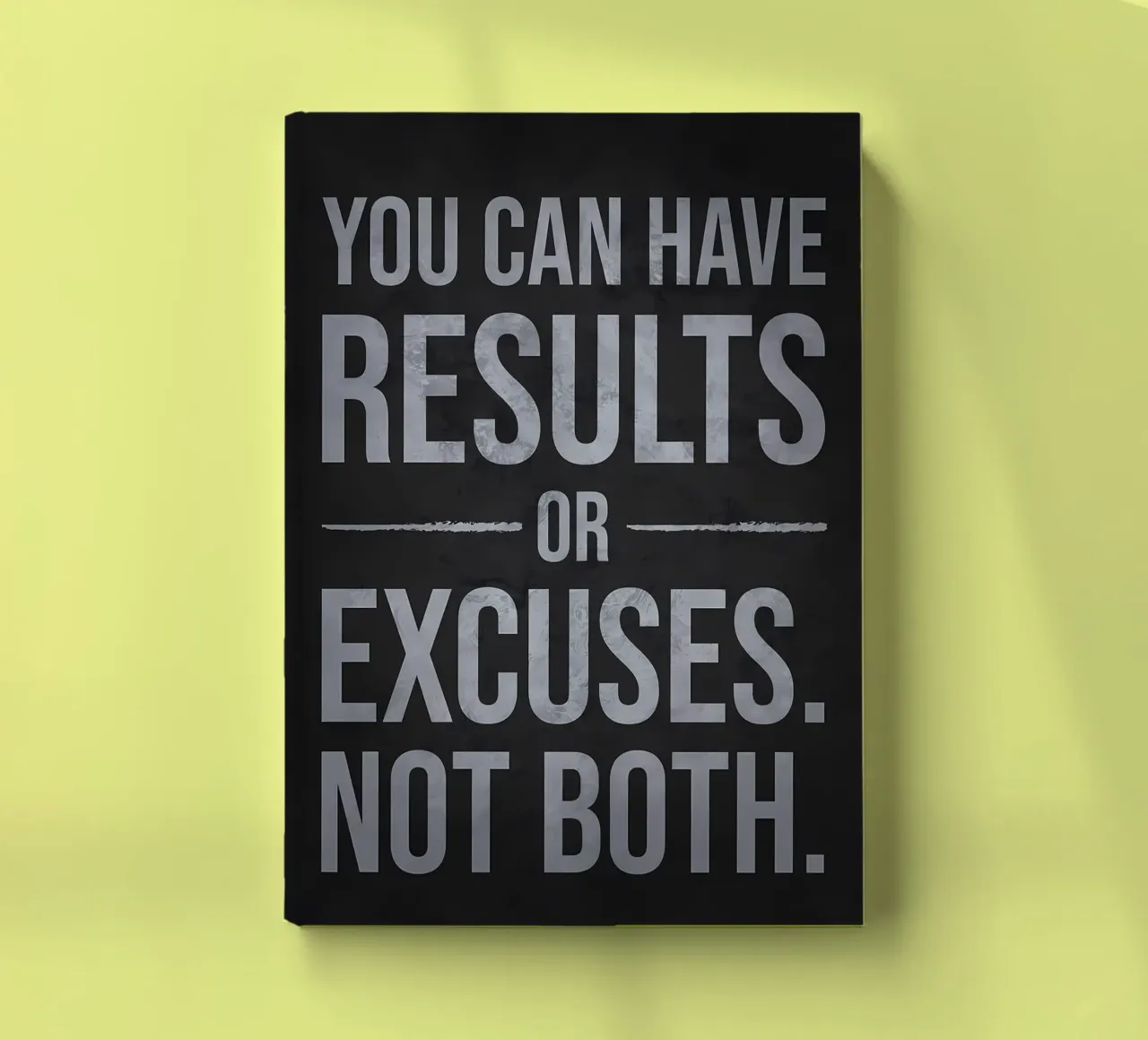 Results vs Excuses vs Both notebook by Delaplane