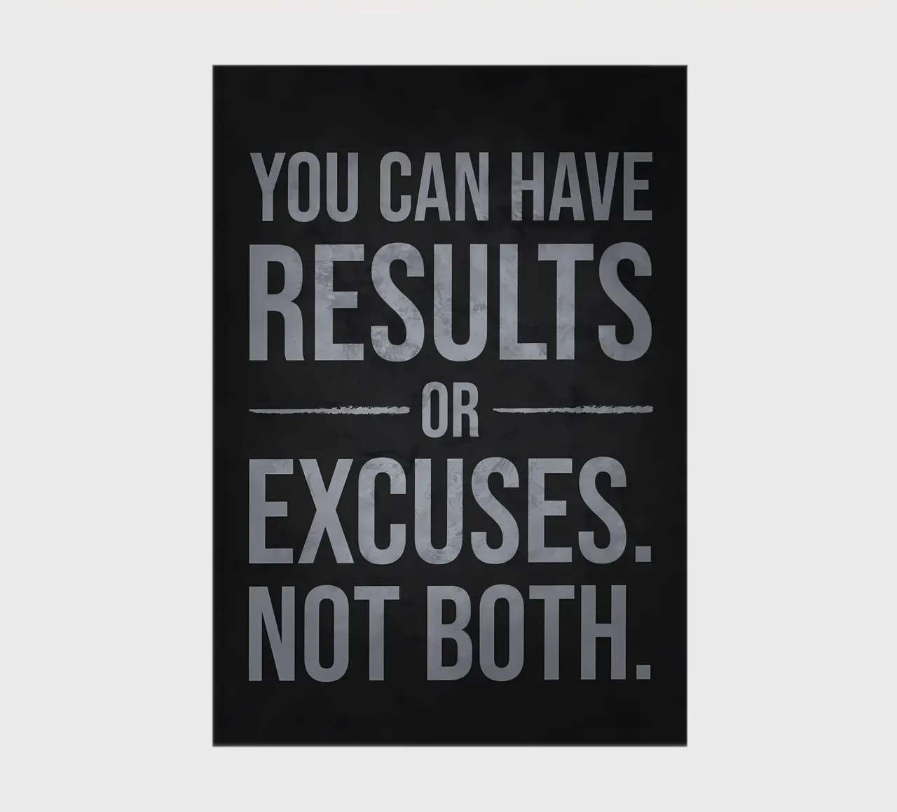 Results vs Excuses vs Both notebook by Delaplane
