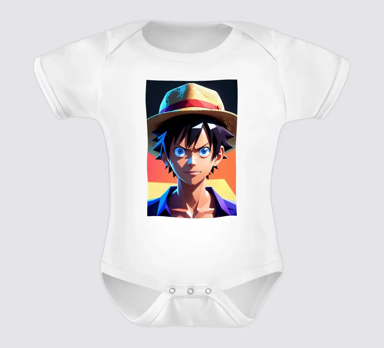 Aap d Luffy kunst babyrompertje korte mouwen van BONANZA