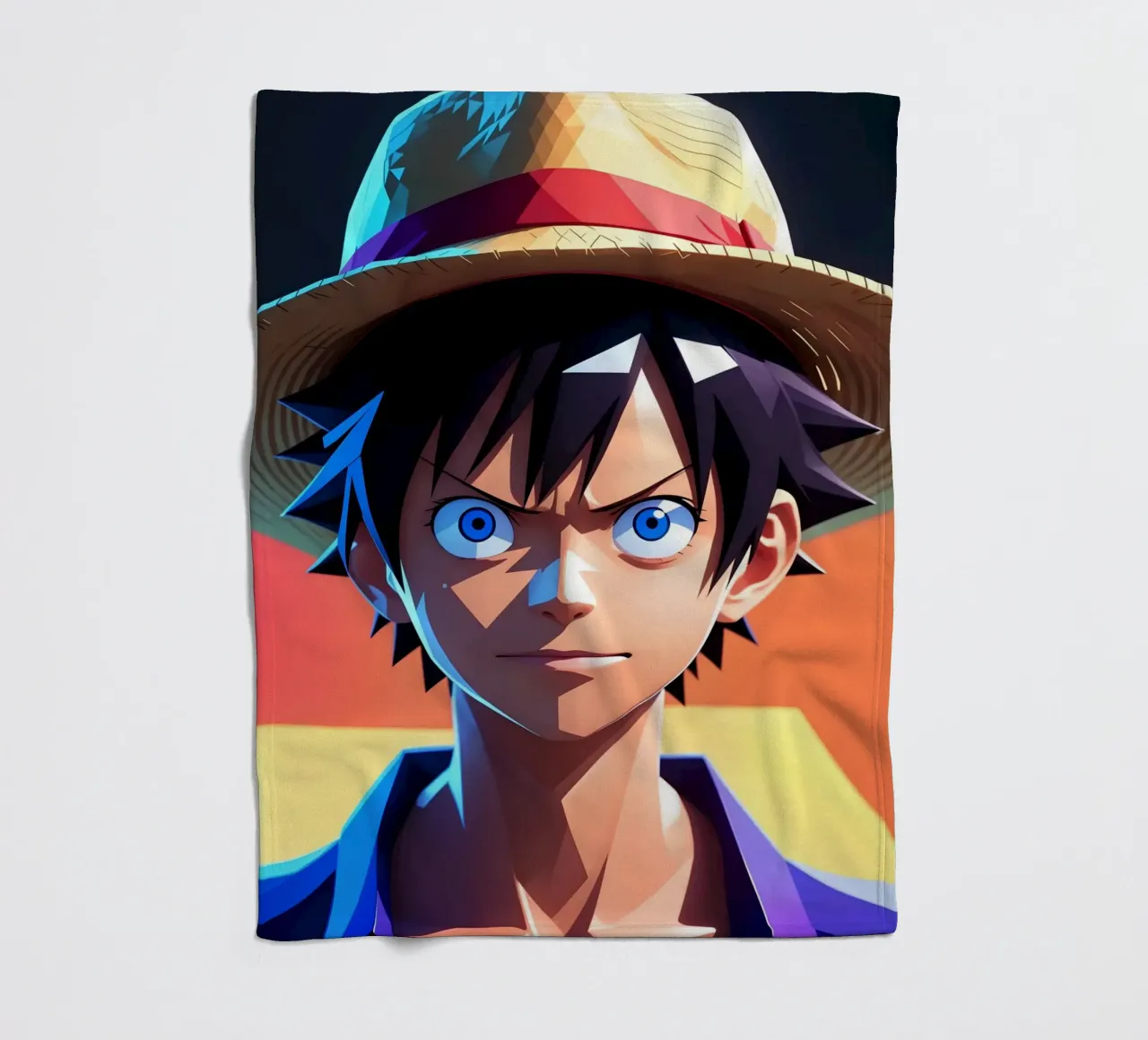 Monkey d Luffy art fleece blanket by BONANZA