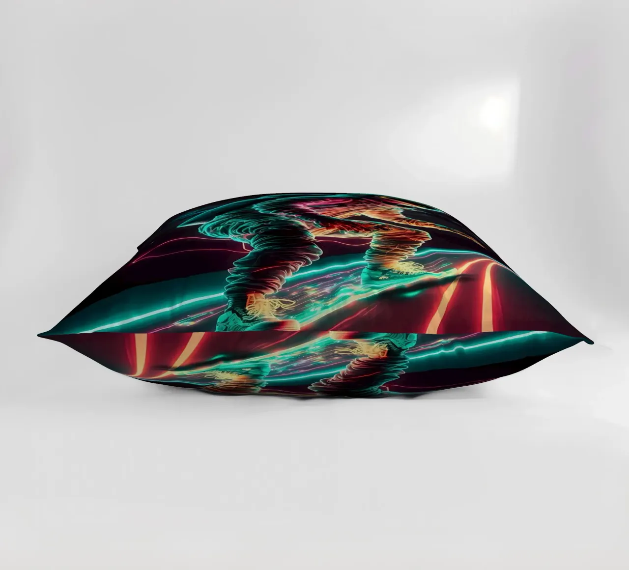 Neon Astronaut in Space decorative cushion by Mikesell