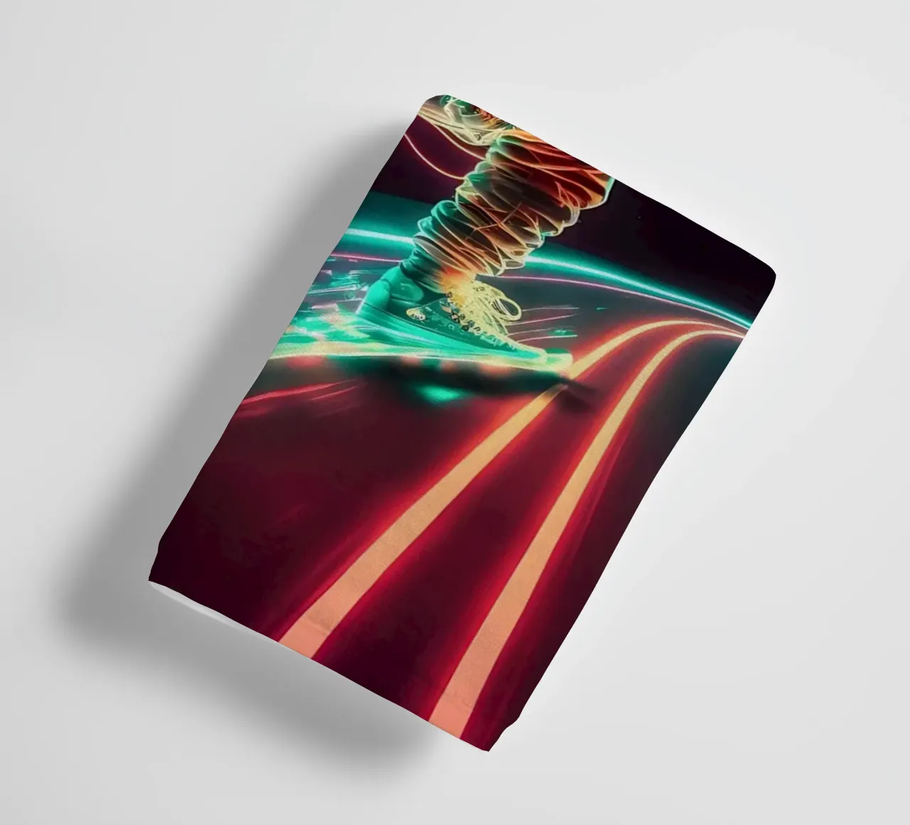 Neon Astronaut in Space towel by Mikesell