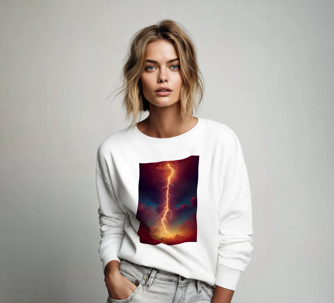 Rote Apokalypse Sturm Sweatshirt von Ginnery