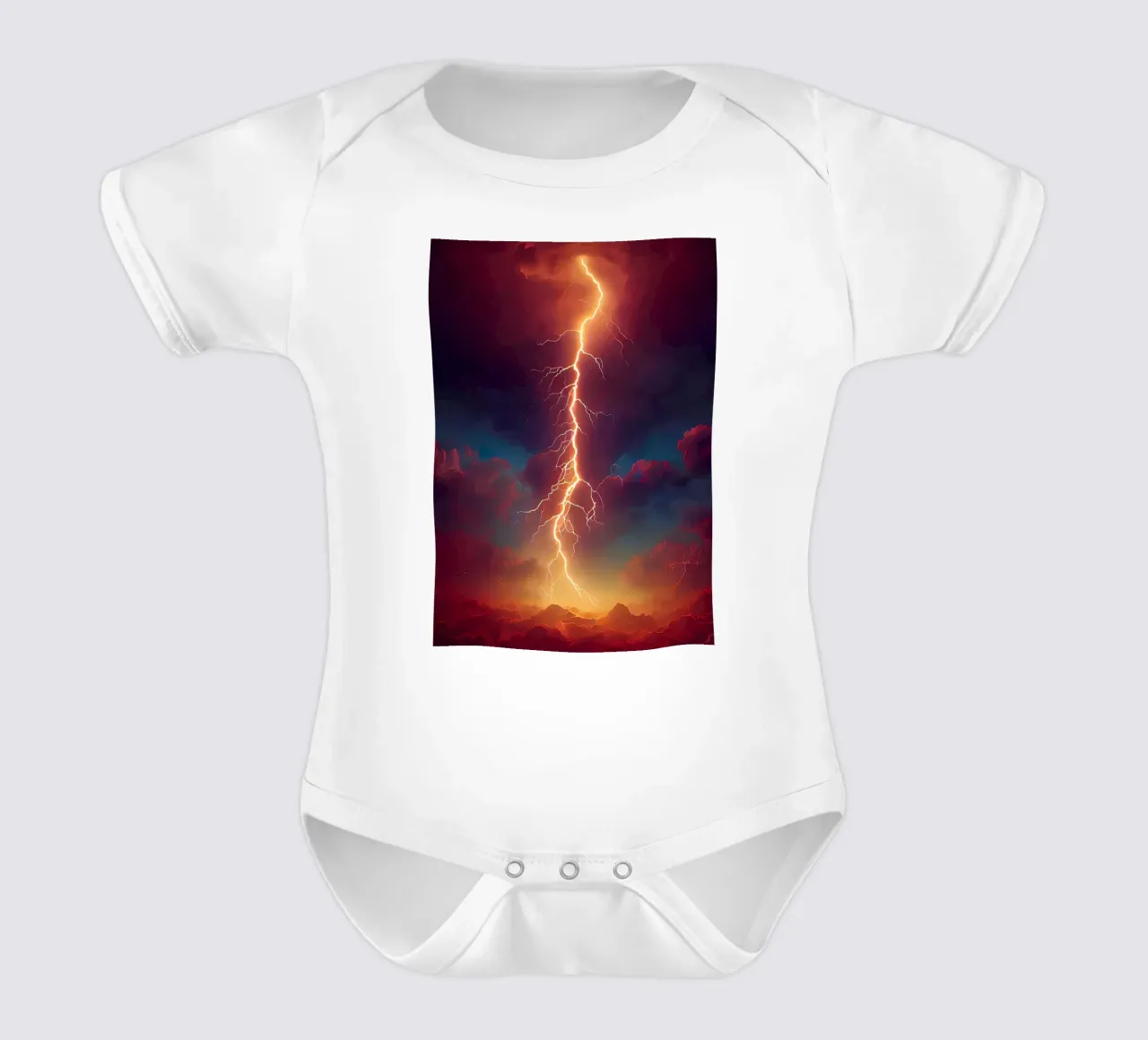 Rote Apokalypse Sturm Kurzarm Babybody von Ginnery