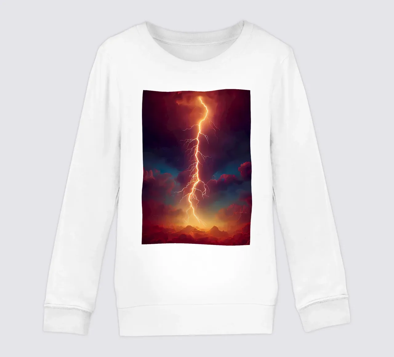 Red Apocalypse Storm kids sweatshirt by Ginnery