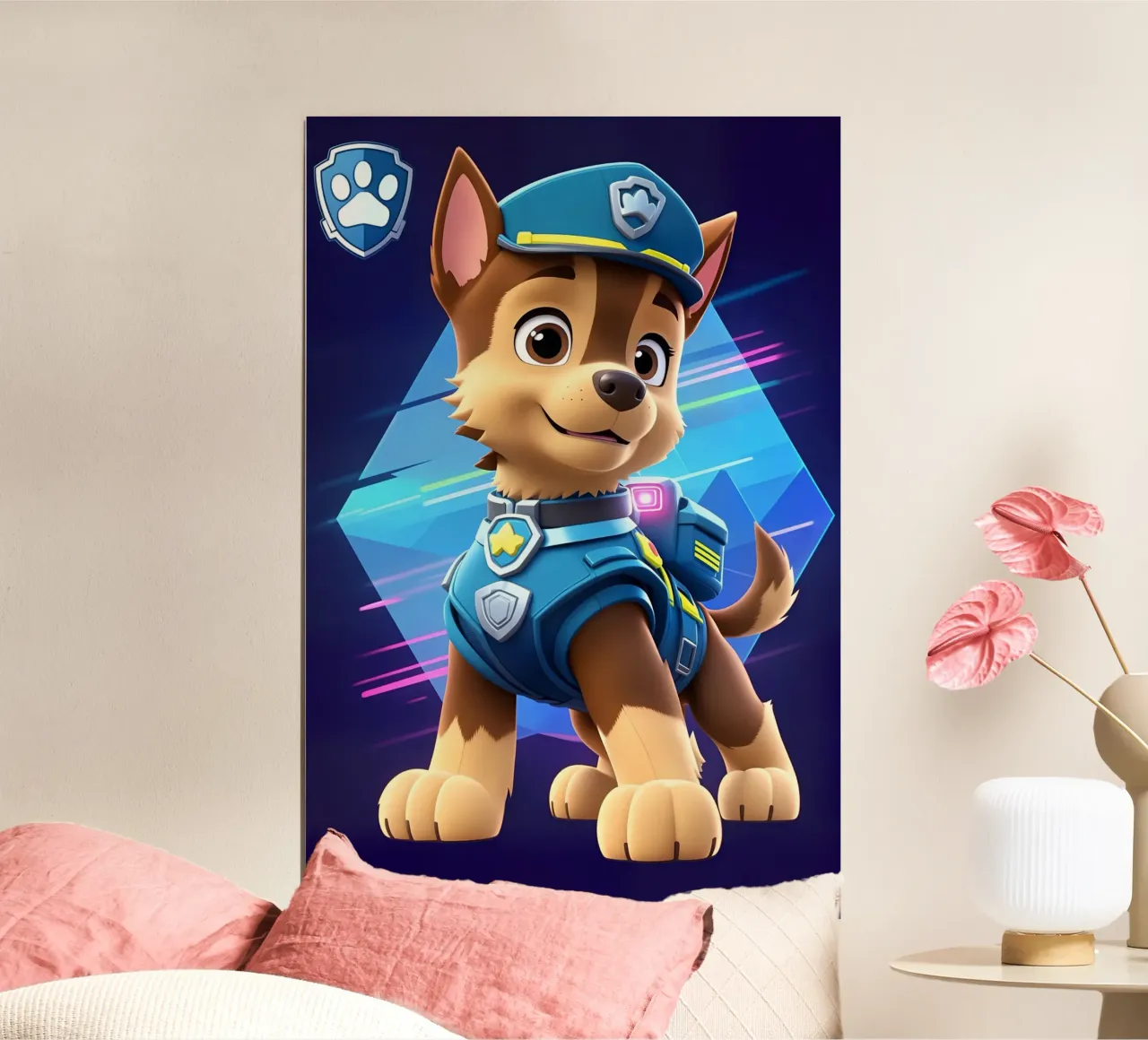 Paw Patrol poster con telaio in legno da BONANZA