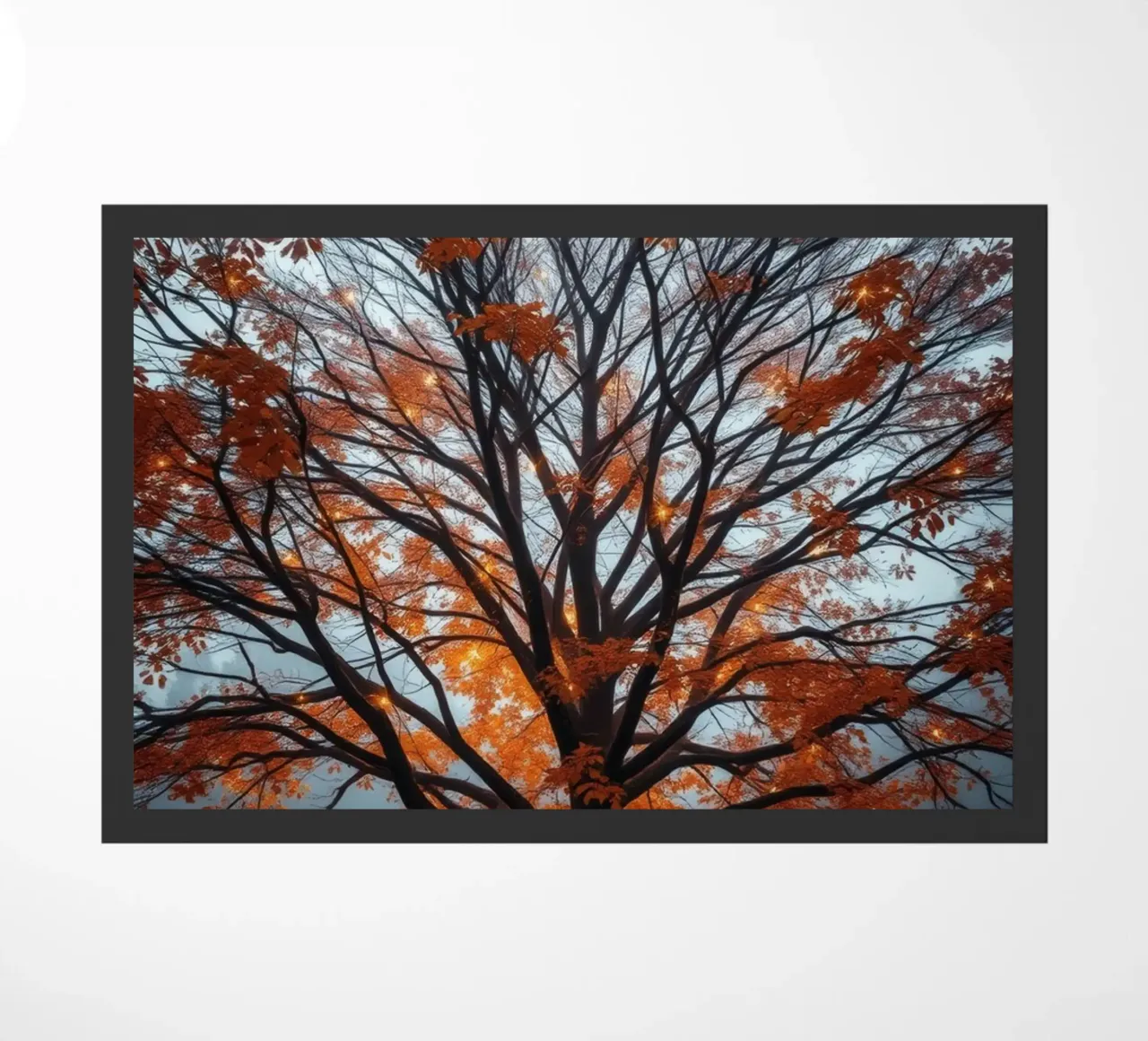 Arbre majestueux avec des feuilles d'automne paillasson de DesignDoodle