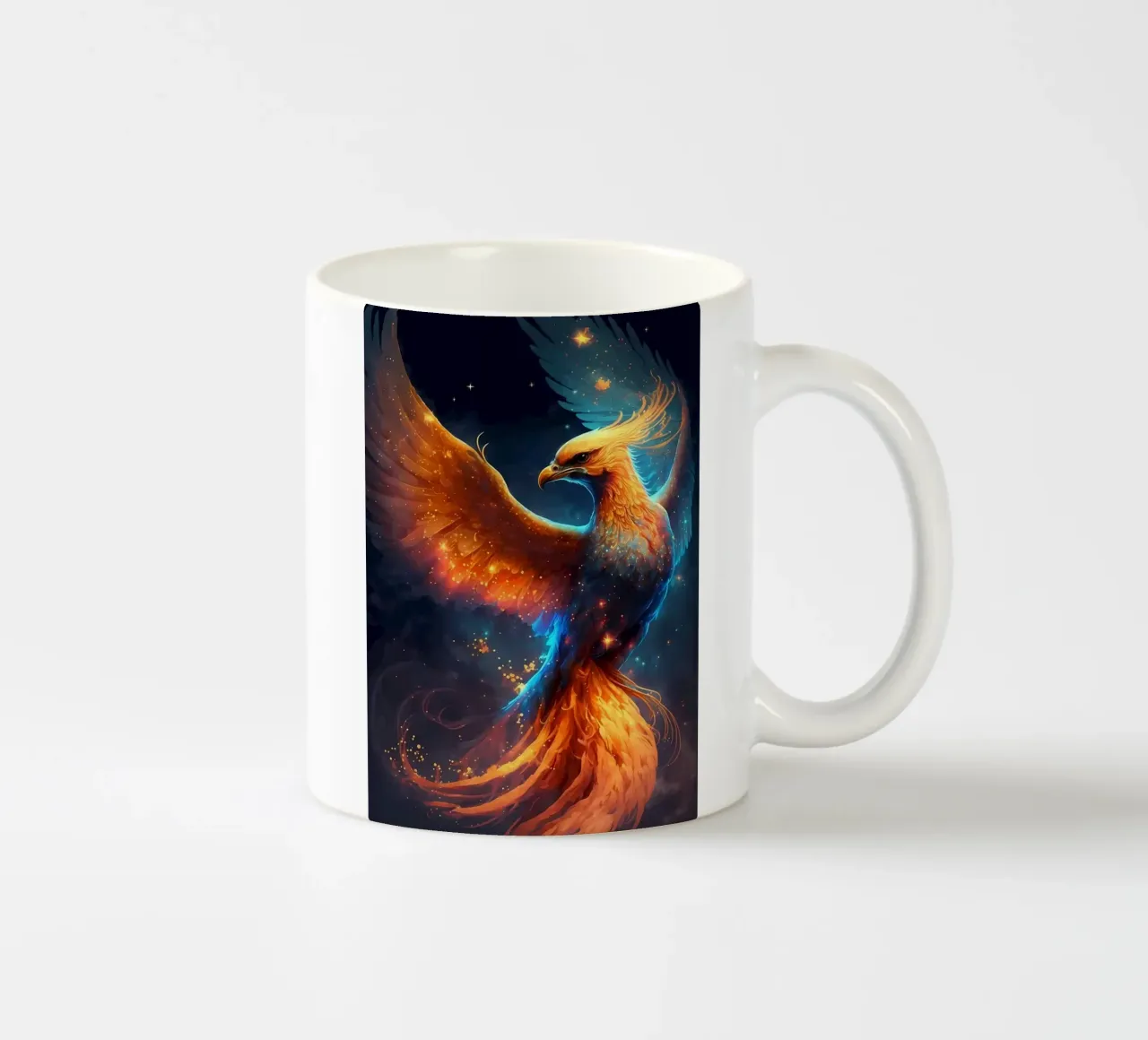 Uccello della Fenice tazza in ceramica da Ginnery