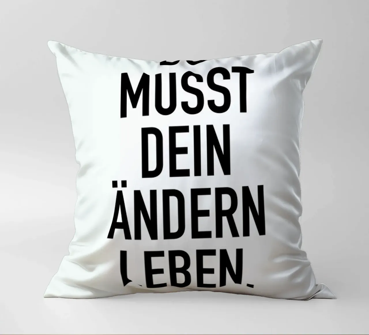 Ändern Leben decorative cushion by Amy & Kurt