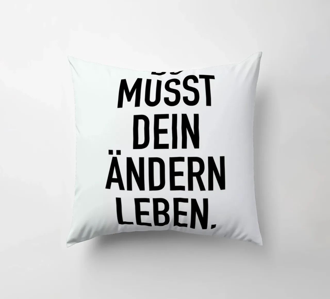 Ändern Leben decorative cushion by Amy & Kurt