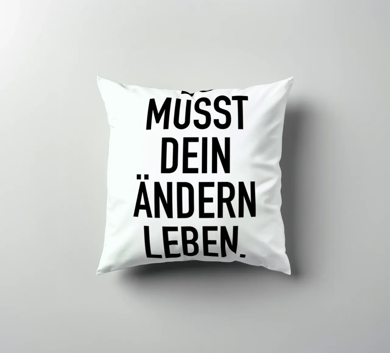 Ändern Leben decorative cushion by Amy & Kurt