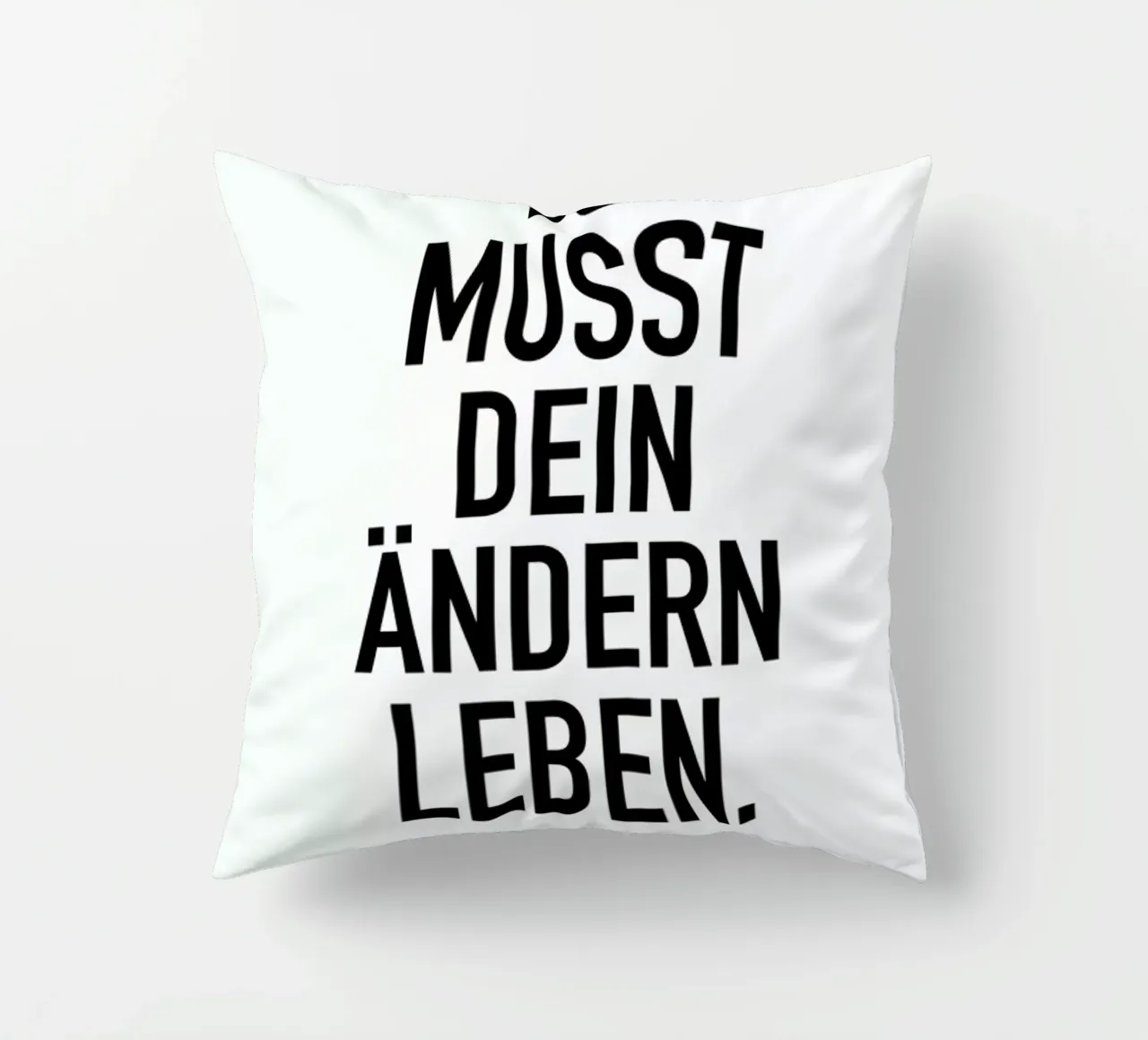 Ändern Leben decorative cushion by Amy & Kurt