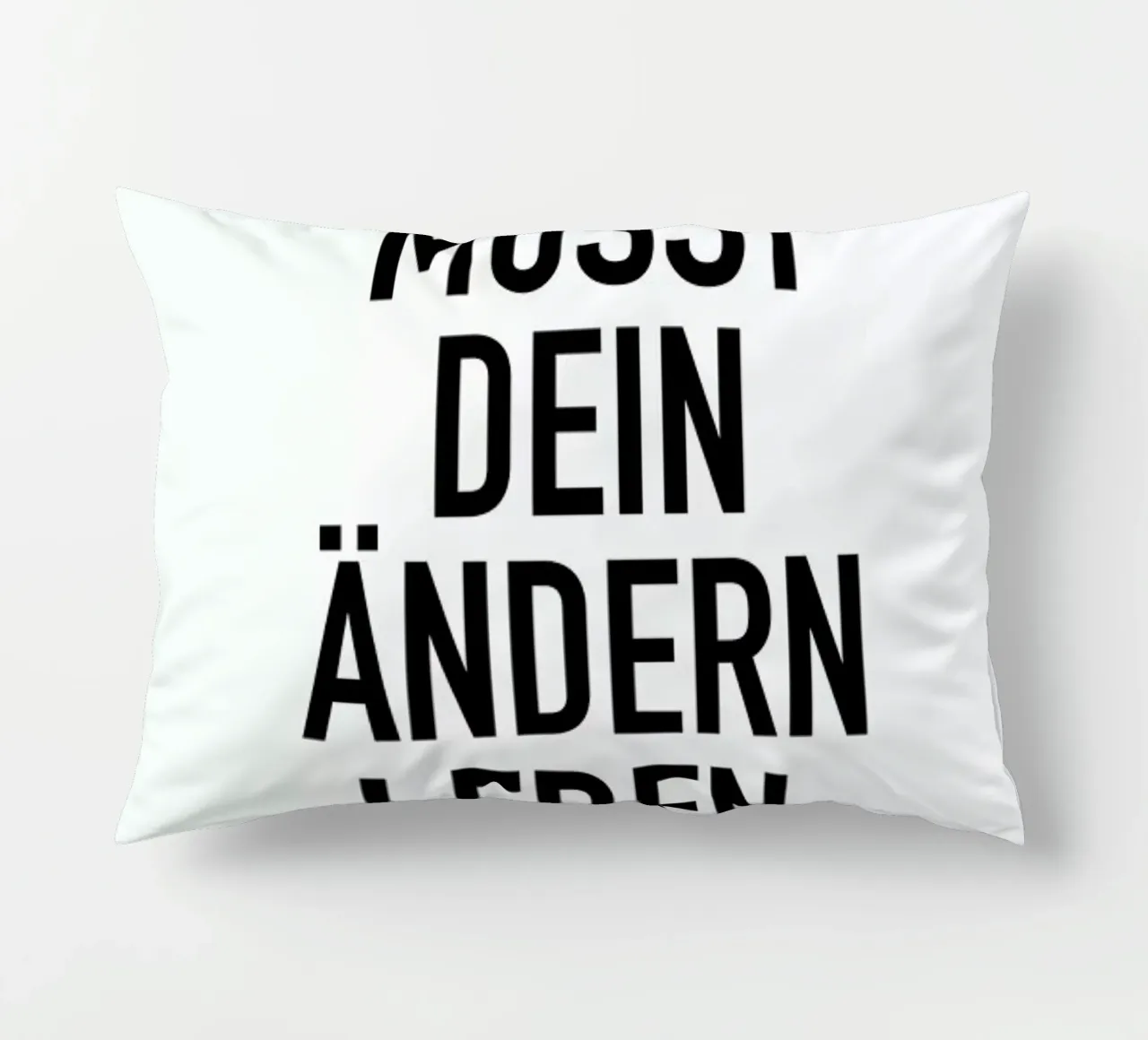 Ändern Leben decorative cushion by Amy & Kurt