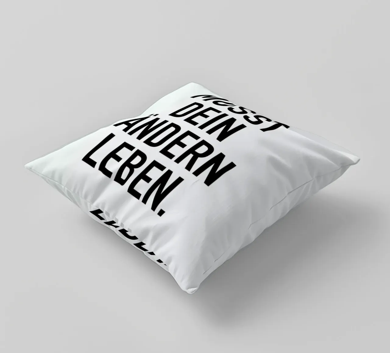 Ändern Leben decorative cushion by Amy & Kurt
