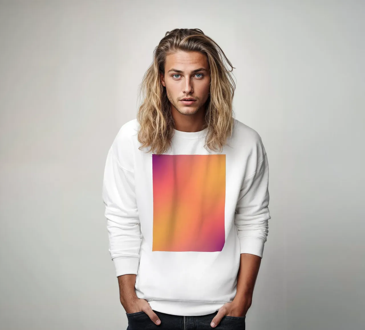 Abstract gradient design featuring soft pastel hues sweatshirt by DesignDoodle