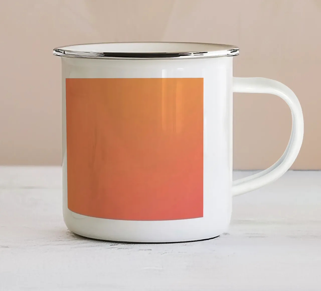 Abstract kleurverloop met zachte pasteltinten emaille mok van DesignDoodle