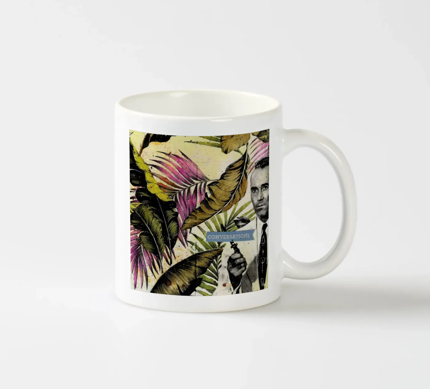 Conversation ceramic mug by Tameo