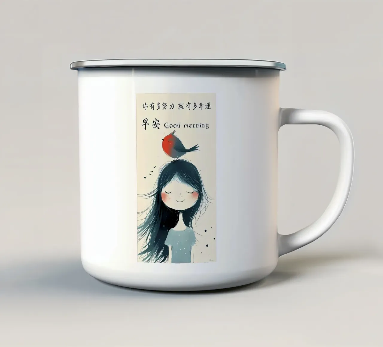 Poster minimalista 240 tazza in smalto da Kadynce
