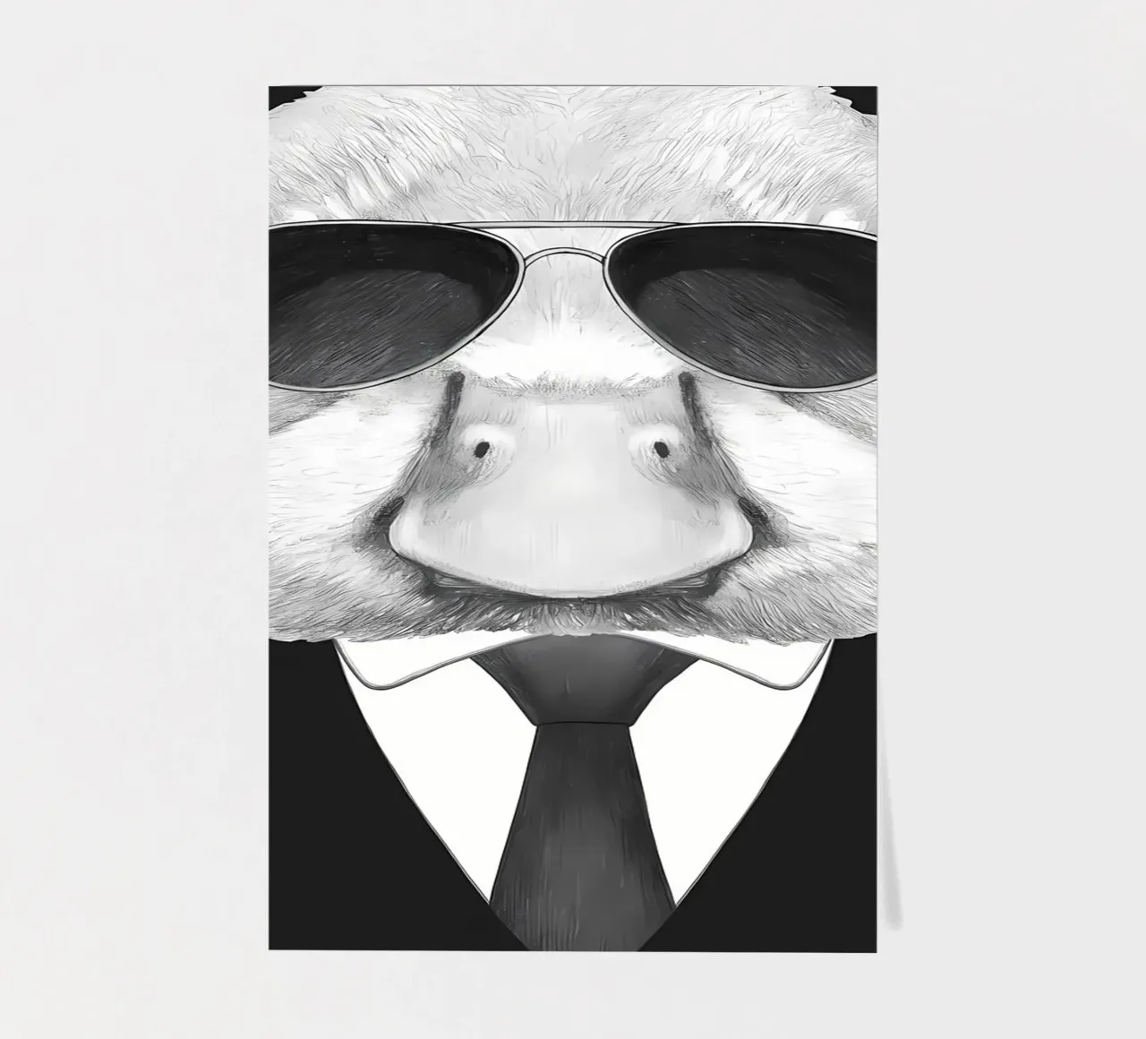 Portrait of Duck in suit sticker sheet by Mikesell