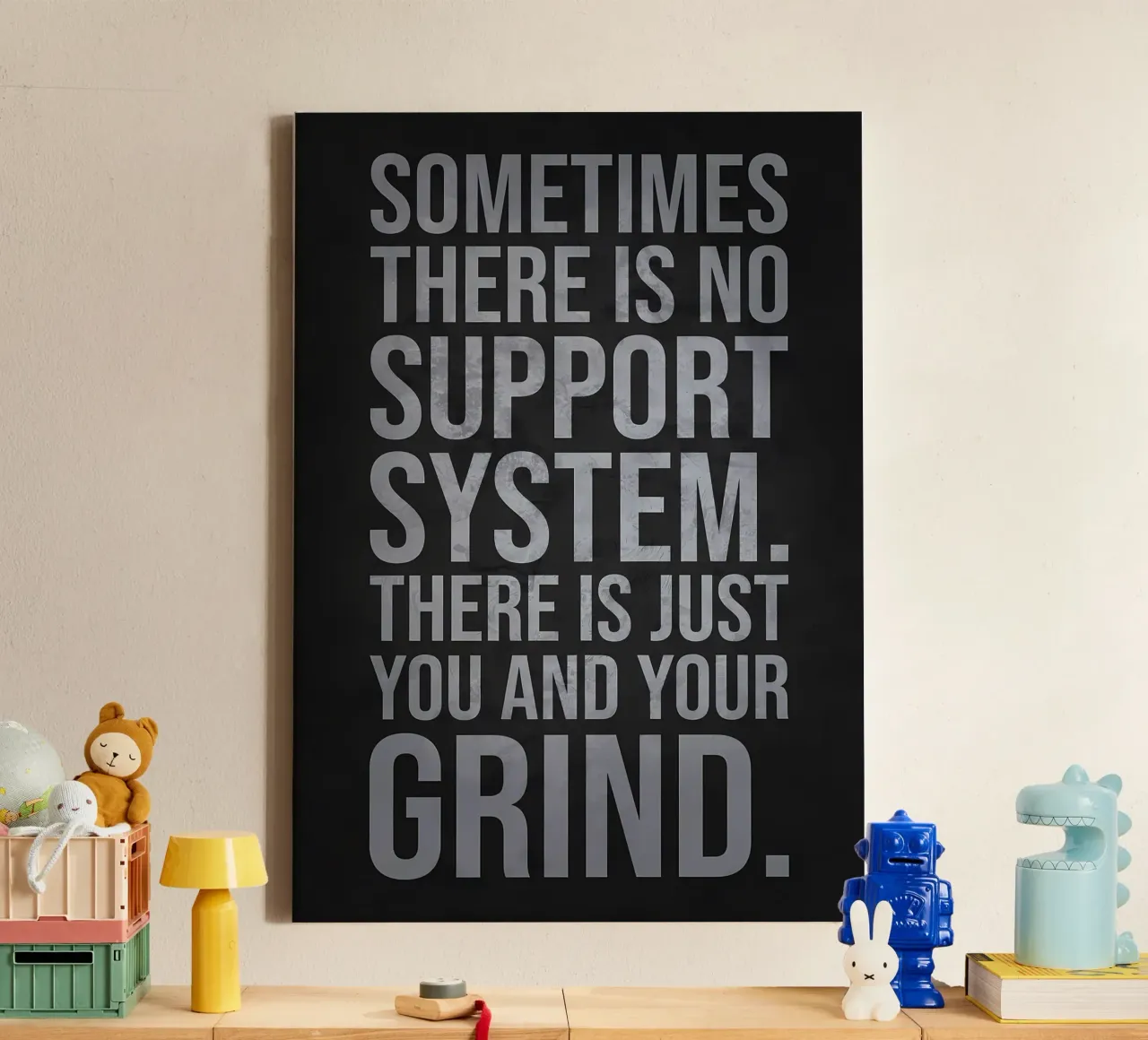 Just You and Your Grind canvas by Delaplane