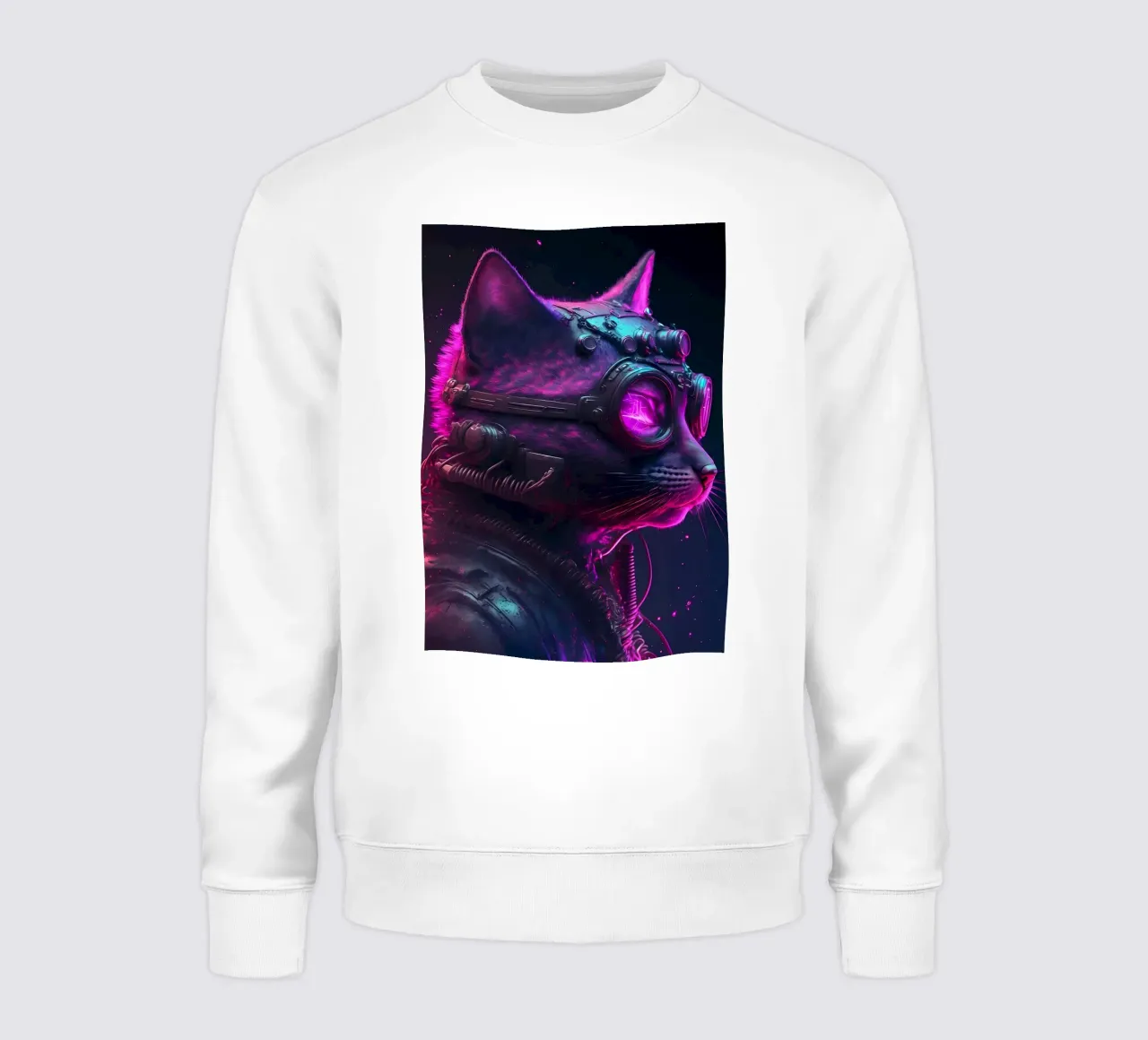 Gatto umano cyberpunk felpa da Mikesell