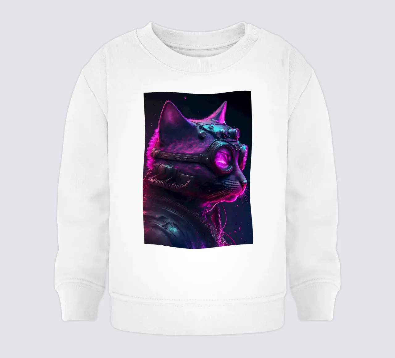 Gatto umano cyberpunk felpa neonato da Mikesell
