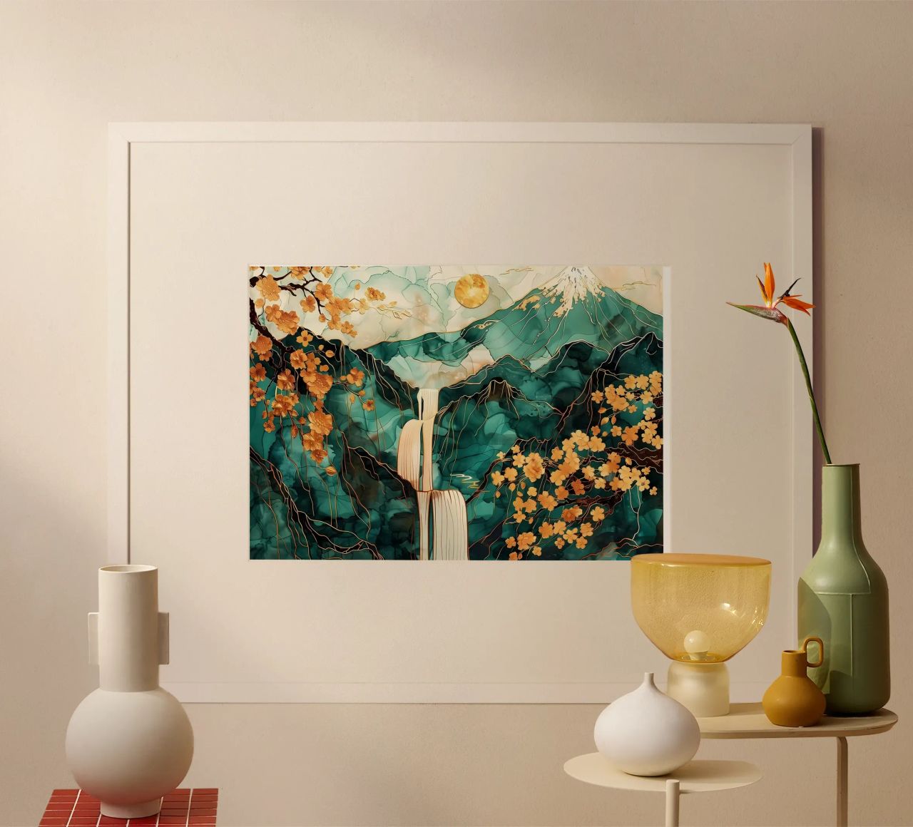 Farbenfrohe Aurora Borealis Poster von Ruth
