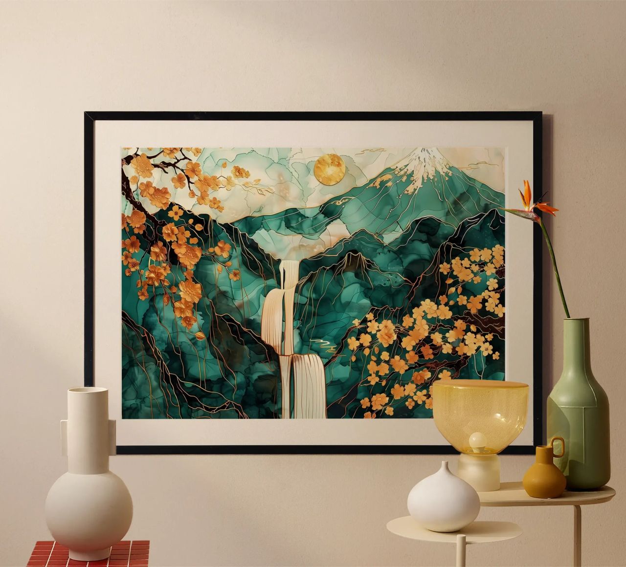 Farbenfrohe Aurora Borealis Poster von Ruth